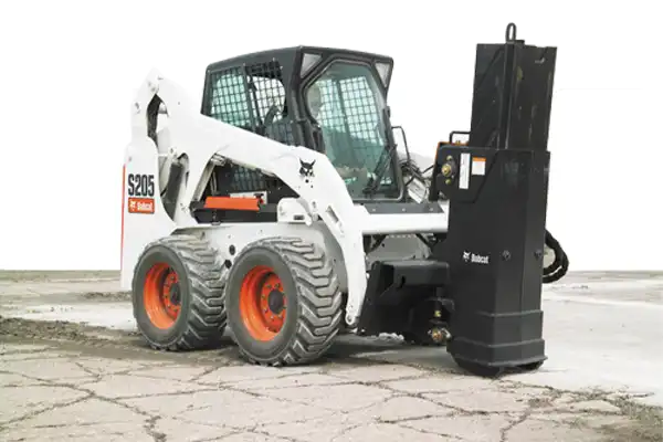 Concrete Demolition with a skid steer in Winnipeg Manitoba